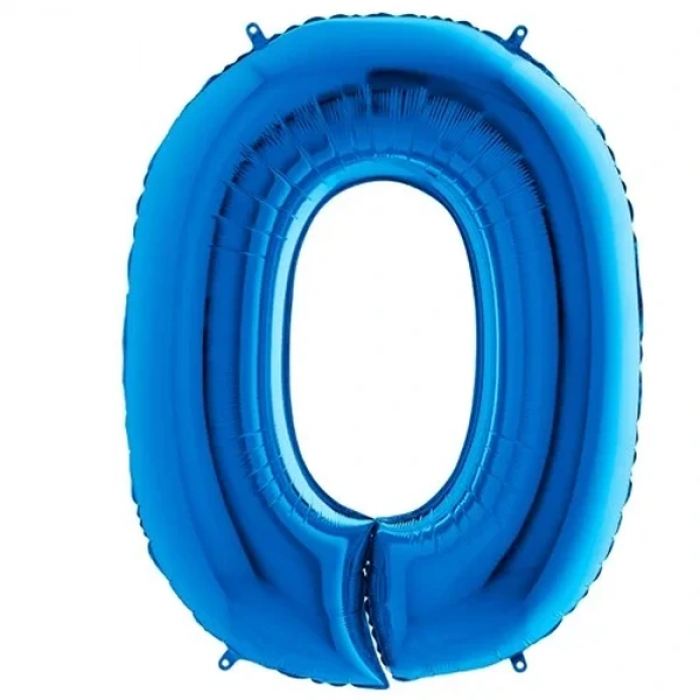 0- RAKAM 40 İNC MAVİ RENK BALON 100 CM