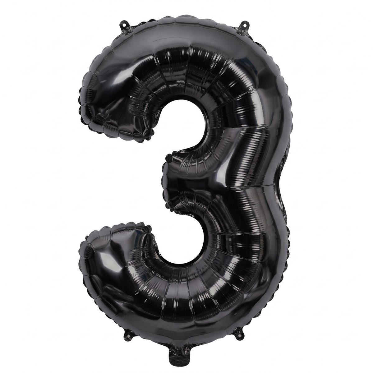 3 Yaş Rakam 40 İ̇nc Si̇yah Renk Folyo Balon 100 Cm