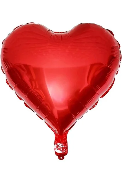18 İ̇nç Kalp Kirmizi Folyo Balon