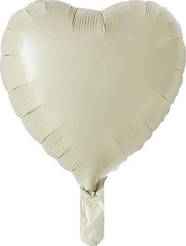 18 İ̇nç Kalp Krem Folyo Balon
