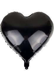18 İ̇nç Kalp Si̇yah Folyo Balon