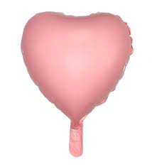 18 İ̇nç Kalp Makaron Pembe Folyo Balon