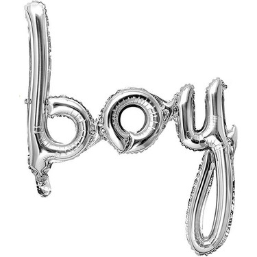 BABY SHOWER BOY GÜMÜŞ FOLYO BALON  40 İNC