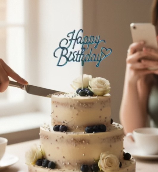 HAPPY BİRTDAY PASTA SÜSÜ MAVİ