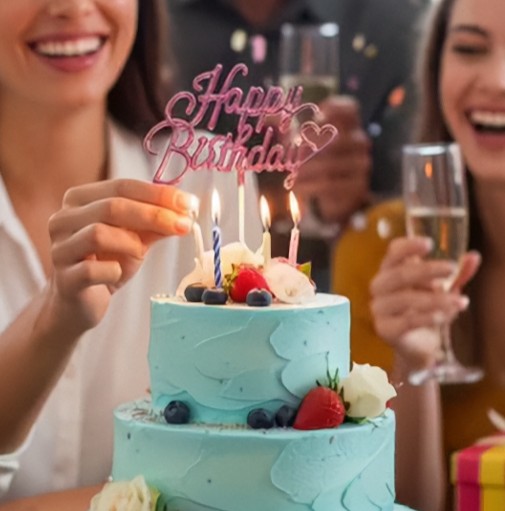 HAPPY BİRTDAY PASTA SÜSÜ PEMBE