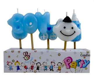Mavi̇ Boy Ve Bebek Temali Pasta Mumu Seti̇ - 4x7 Cm Sevi̇mli̇ Baby Shower 5 Adet 2. fotoğraf