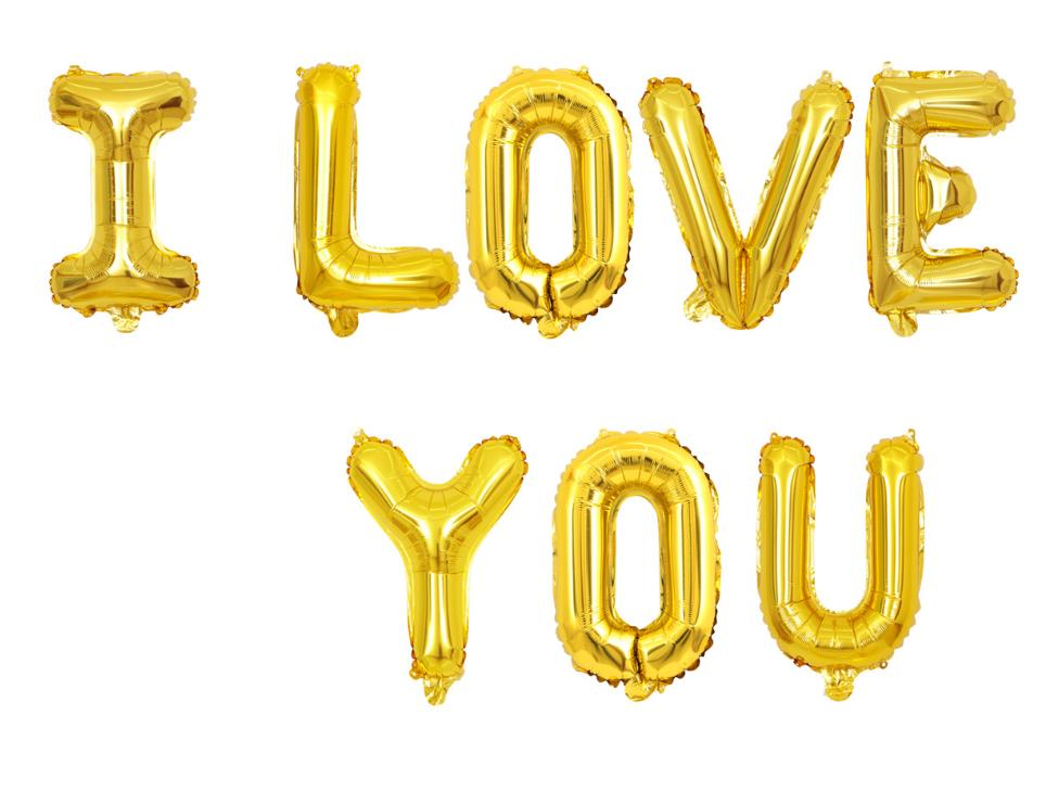 GOLD "I LOVE YOU" FOLYO BALON SETİ - 16 İNÇ ROMANTİK SÜRPRİZ VE EVLİLİK TEKLİFİ DEKORU