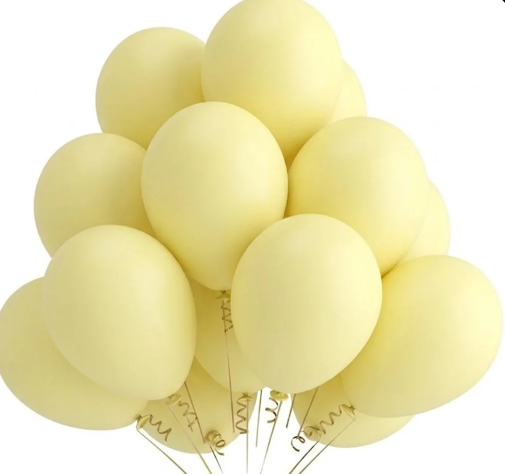 AÇIK SARI STANDART LATEKS BALON - 1 ADET 12 İNÇ SOFT PARTİ SÜSLEMESİ