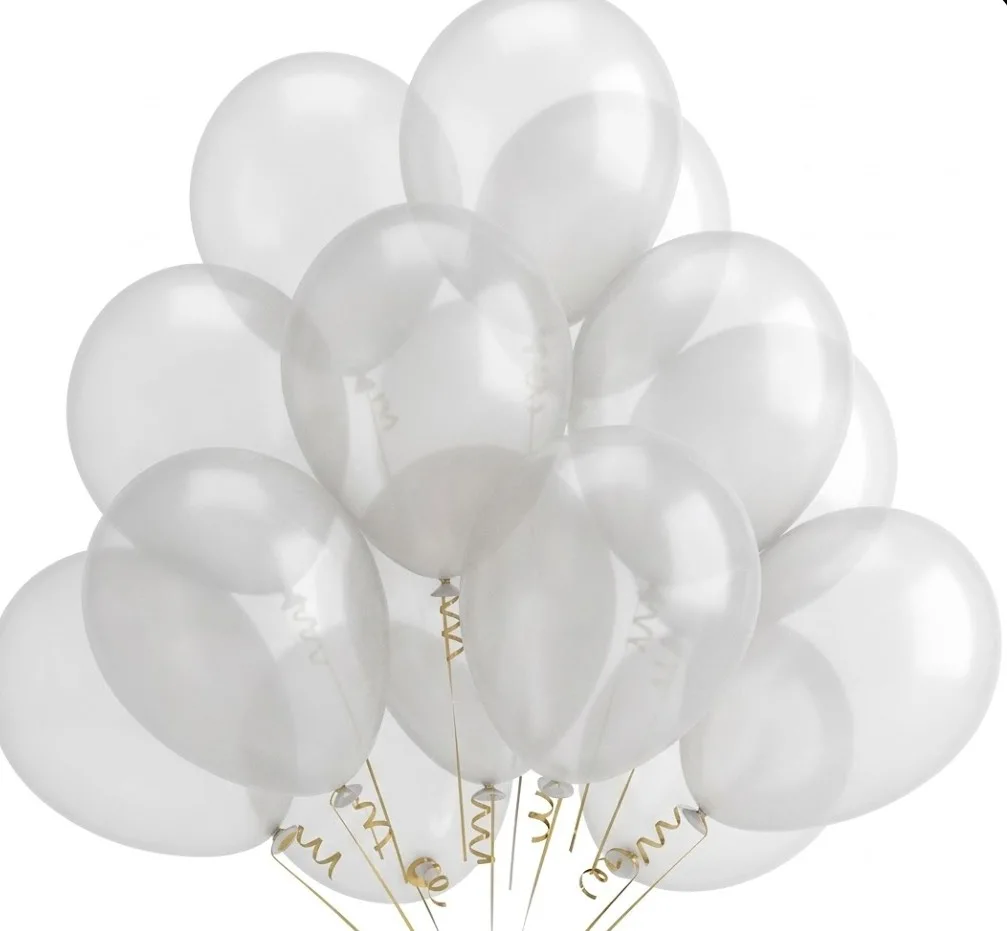 ŞEFFAF STANDART LATEKS BALON - 1 ADET 12 İNÇ MODERN VE ZARİF PARTİ SÜSLEMESİ