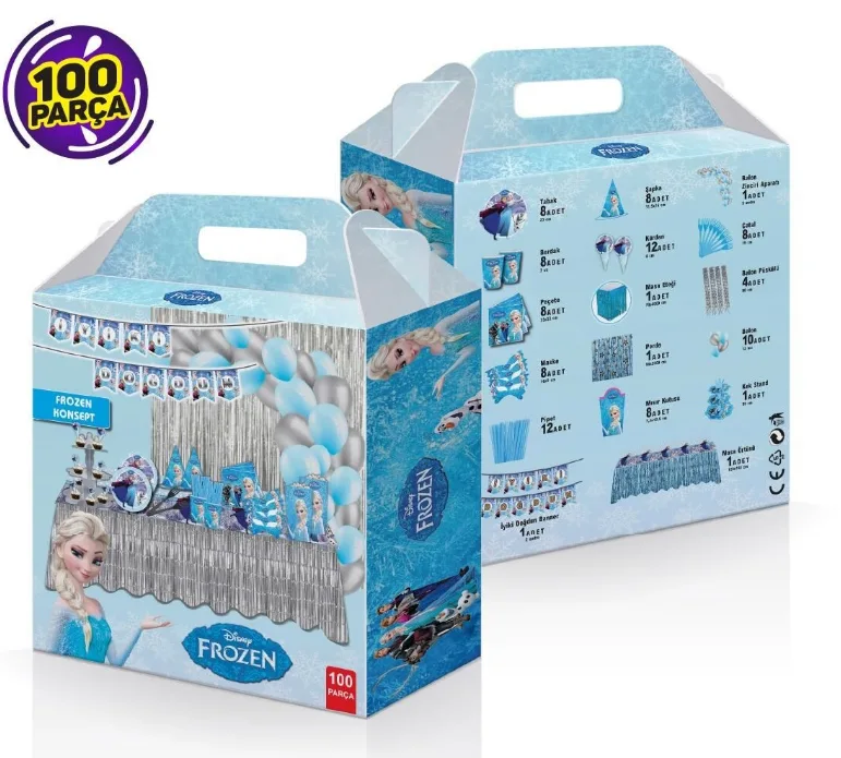 Frozen Karlar Ülkesi̇ Temali 100 Parça Mega Doğum Günü Parti̇ Seti̇ - Parti̇ Vi̇va