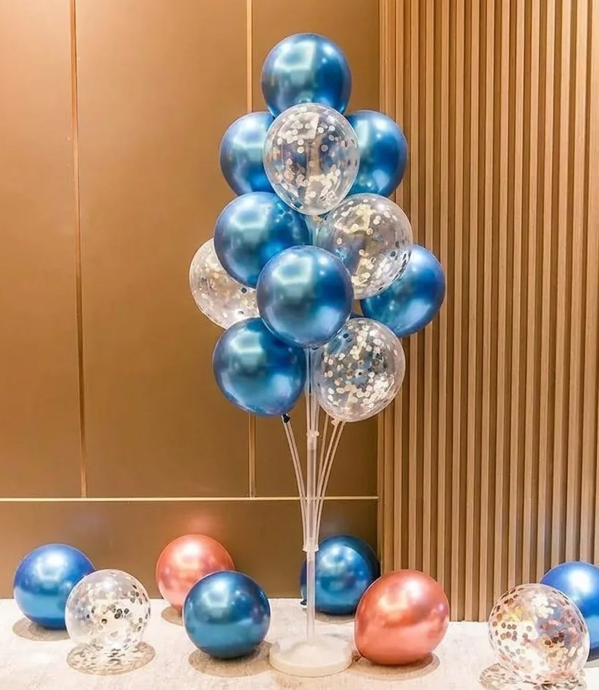 140 Cm Boyunda 13 Çubuklu Dev Balon Standi – Katli Ve Gösteri̇şli̇ Balon Buketi̇ Aparati