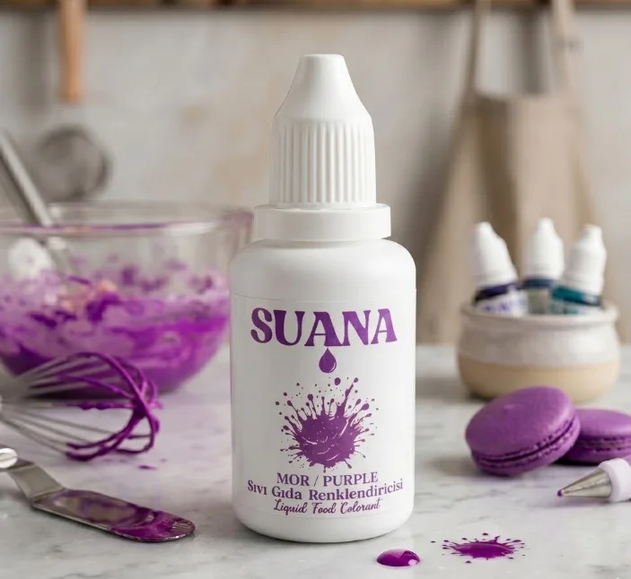 Suana Mor Sivi Gida Renklendi̇ri̇ci̇si̇ 20 Ml – Konsantre Pasta Ve Tatli Boyasi