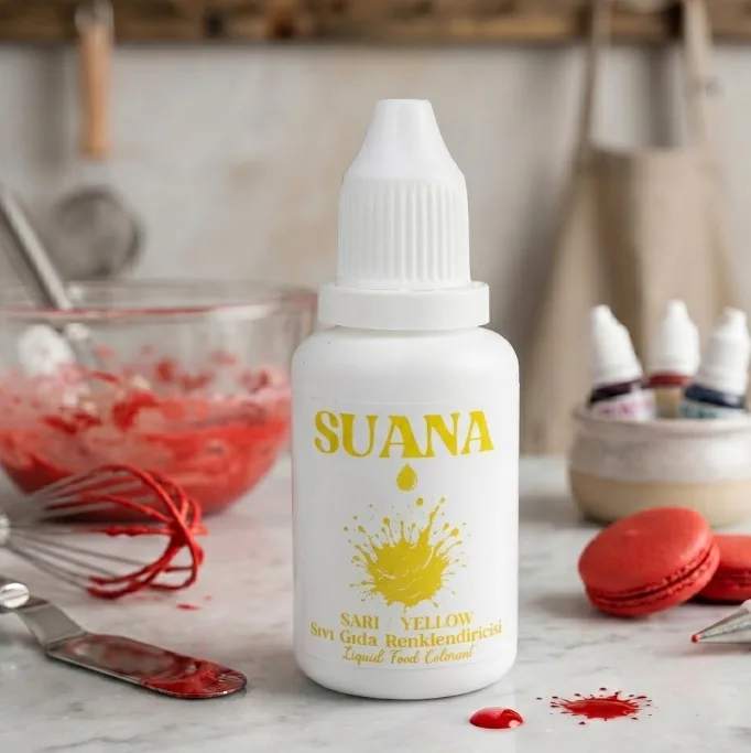 Suana Sari Sivi Gida Renklendi̇ri̇ci̇si̇ 20 Ml – Konsantre Pasta Ve Tatli Boyasi